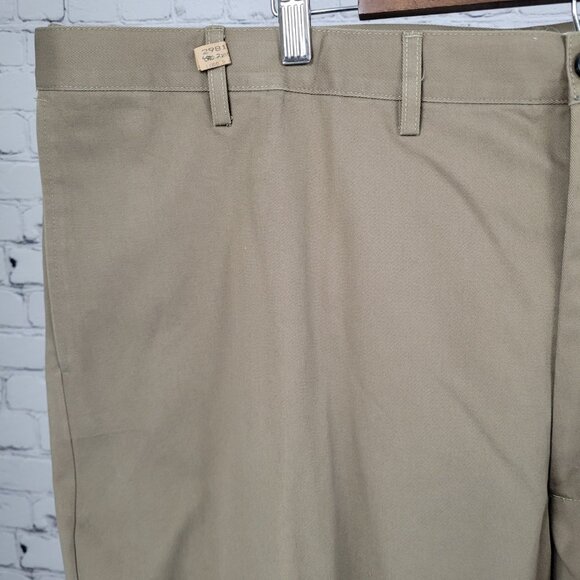 Lands' End Tan 100% Cotton Traditional Fit Straight Leg Chino Pants 48/T (48x31) - Picture 9 of 14